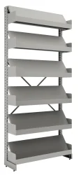 Estante p/ Biblioteca Simples Revisteiro2 - 2300x965x330mm