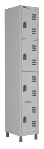 Roupeiro de aço P4/2 - Locker com Fechadura ou pitão - 1820x325x420mm