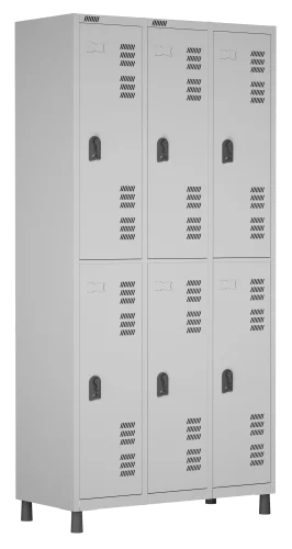 Roupeiro de aço P6 - Locker com Fechadura ou pitão - 1820x925x420mm
