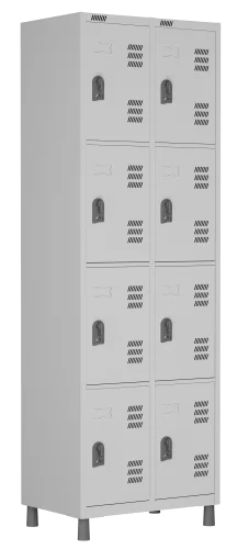 Roupeiro de aço P8/4 - Locker com Fechadura - 1820x625x420mm